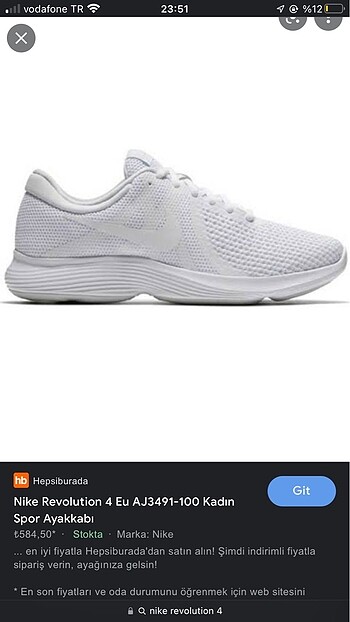 Nike Nike revolution 4 gri bayan spor