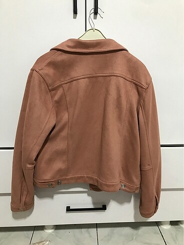 l Beden pembe Renk Pull bear süet ceket