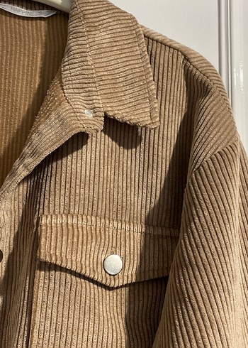 Düğmeli Kahverengi Süet Kadın Gömlek - Görsel 4