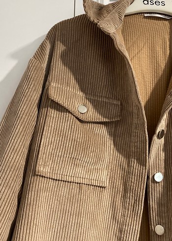 Düğmeli Kahverengi Süet Kadın Gömlek - Görsel 2