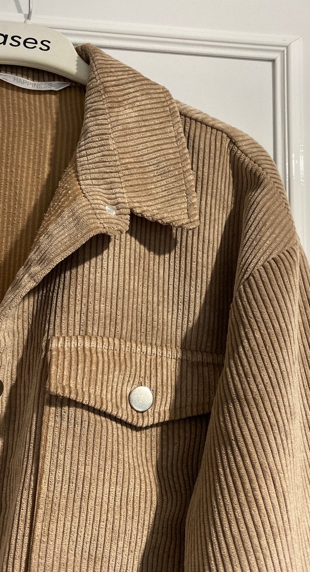 Düğmeli Kahverengi Süet Kadın Gömlek - Görsel 4