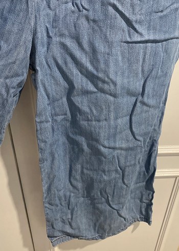 Mavi Denim Askılı Midi Tulum - Görsel 6