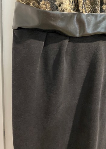 Yılan Desenli Kemerli Uzun Kadın Elbise - Görsel 5