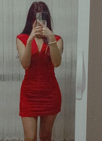 Mezuniyet elbise Kırmızı renk