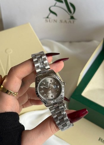Rolex Beyaz Kadranlı Kadın Minimalist Saat