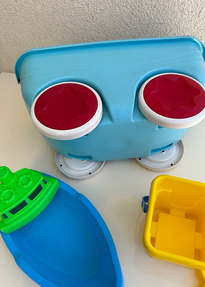 Çocuk kum oyuncağı her parçası sağlam???????? vagonlu kova seti - Görsel 3