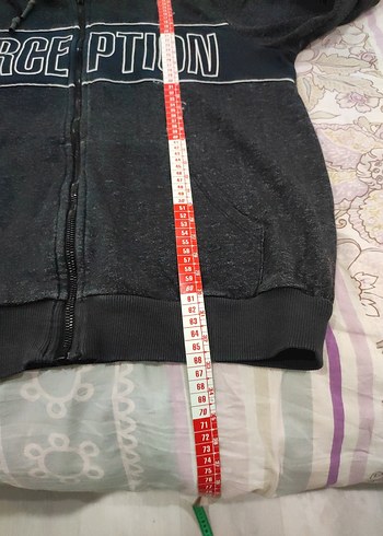 Fermuarlı Siyah Kapüşonlu Sweatshirt - Görsel 5