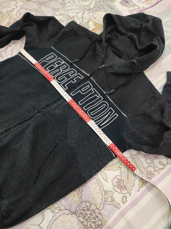 Fermuarlı Siyah Kapüşonlu Sweatshirt - Görsel 4