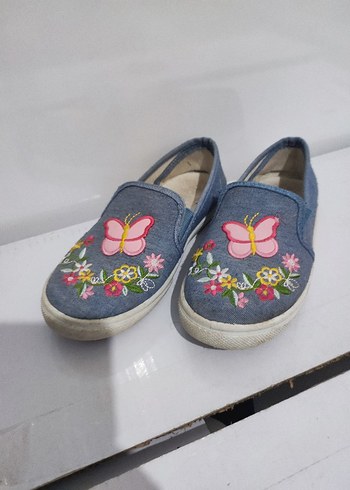 Nakışlı Kot kız çocuk Günlük Ayakkabı - Görsel 2