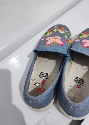 Nakışlı Kot kız çocuk Günlük Ayakkabı - Görsel 4