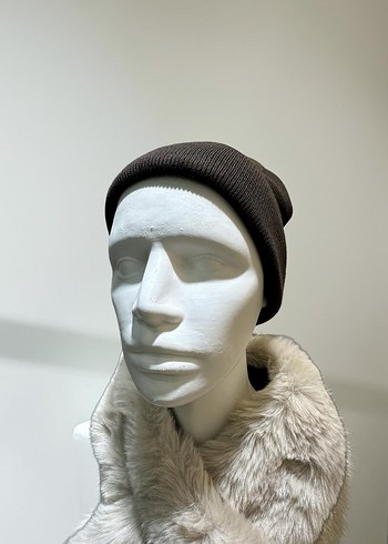 Kahverengi Kadın Yün Bere - Görsel 2