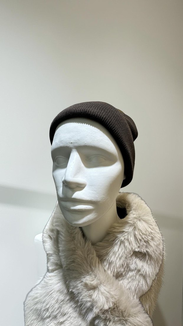 Kahverengi Kadın Yün Bere - Görsel 2