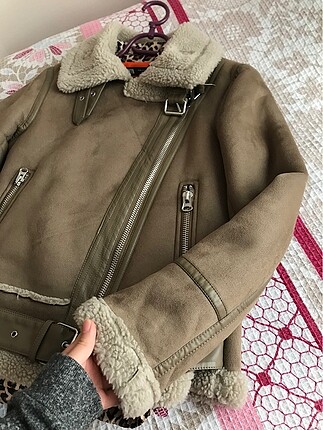 xs Beden camel Renk Zara biker mont