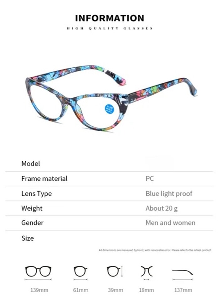 +1 +1.5 +2 +2.5 Yakın Okuma Gözlüğü - Görsel 5