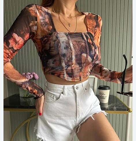 Tül crop
