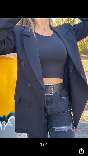 Siyah blazer ceket.