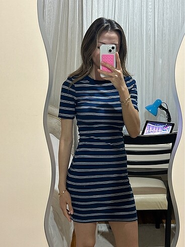H&M çizgili elbise