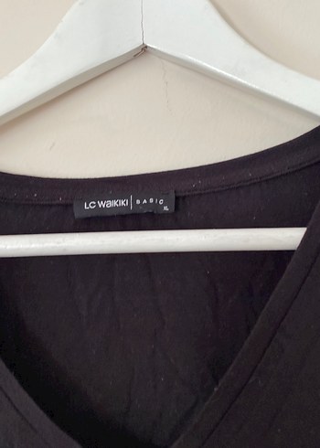 Siyah V Yakalı Uzun Kollu Keten Kadın Gömlek - Görsel 4