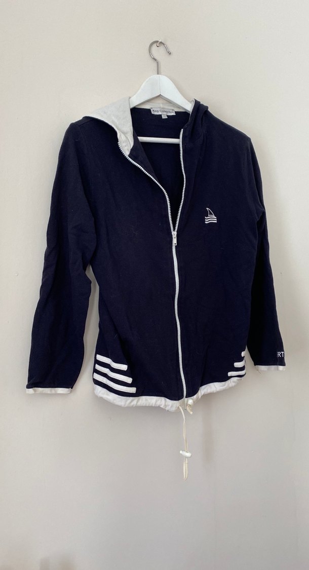 Fermuarlı Kapüşonlu Lacivert Kadın Ceket - Görsel 2