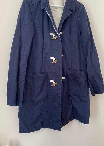 Düğmeli Lacivert trençkot - Görsel 2