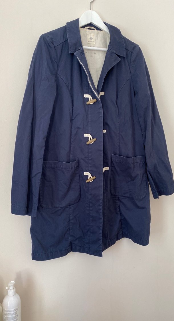 Düğmeli Lacivert trençkot - Görsel 2