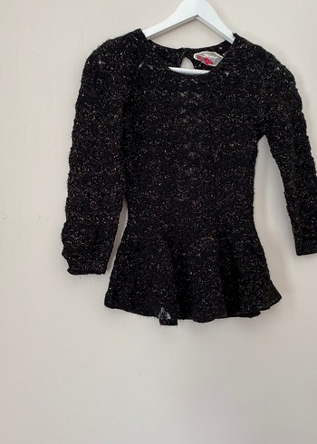 Siyah Desenli Triko Kazak - Görsel 2