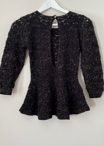 Siyah Desenli Triko Kazak - Görsel 5