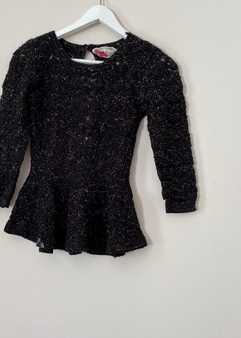 Siyah Desenli Triko Kazak - Görsel 3