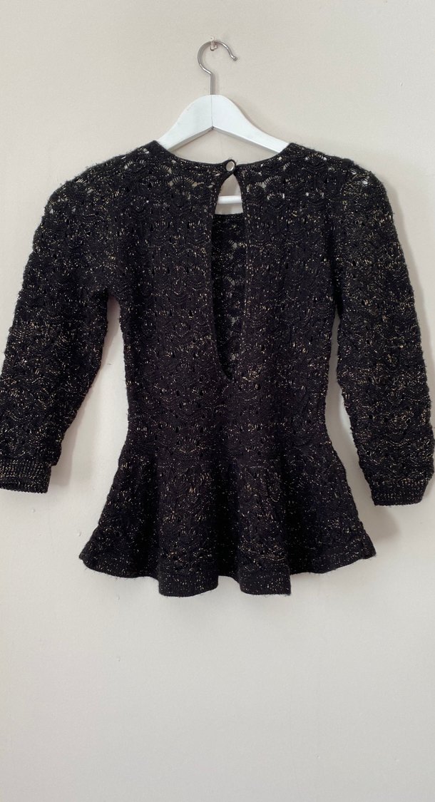 Siyah Desenli Triko Kazak - Görsel 5