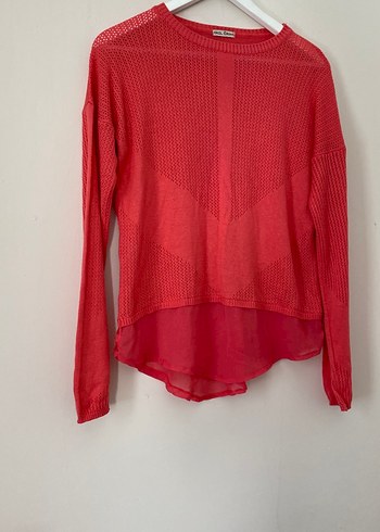 Kırmızı Örgü Kadın Triko - Görsel 2