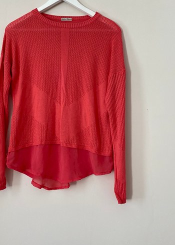 Kırmızı Örgü Kadın Triko - Görsel 3