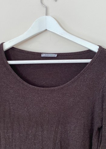 Kahverengi Uzun Keten Elbise - Görsel 4