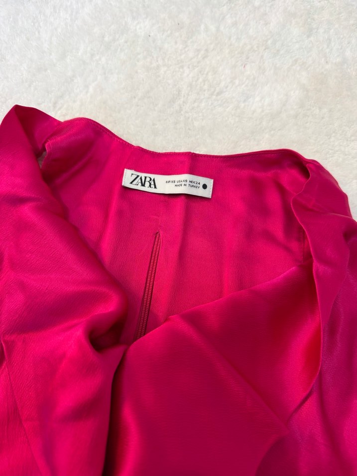 Pembe Kolsuz Straplez  Bluz - Görsel 4