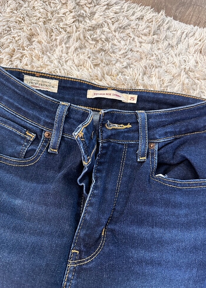 Levis diz detaylı yüksek bel jean - Görsel 5