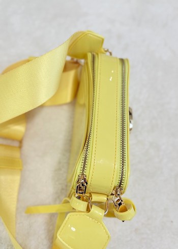 Sarı Kapitone Kadın Çapraz Çanta - Görsel 3