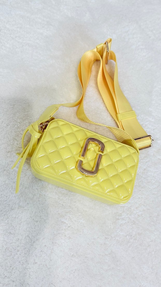 Sarı Kapitone Kadın Çapraz Çanta - Görsel 2