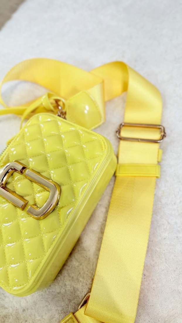 Sarı Kapitone Kadın Çapraz Çanta - Görsel 5