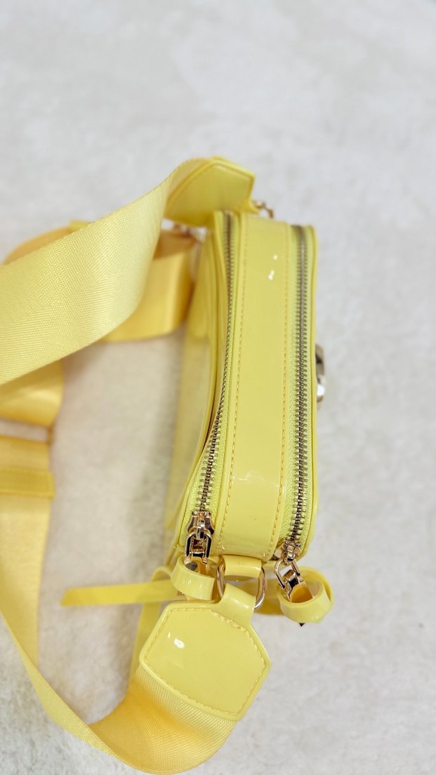 Sarı Kapitone Kadın Çapraz Çanta - Görsel 3