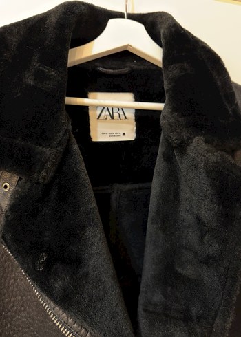 Siyah Kürklü Deri Biker Ceket - Görsel 10