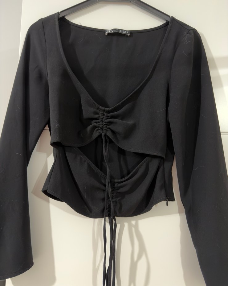 Zara Siyah Bluz - Görsel 5