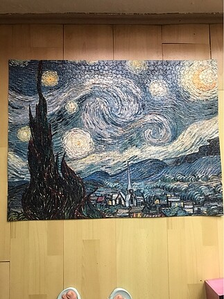 Yapılmış puzzle van gogh starry night