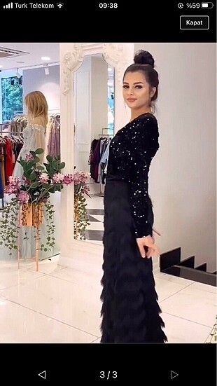 s Beden Şık abiye elbise