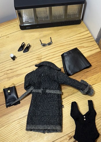 Gri kaşe kabanlı modaya uygun set - Görsel 8