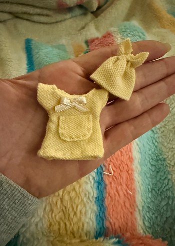 My mini baby zuru sarı elbise şapka - Görsel 2