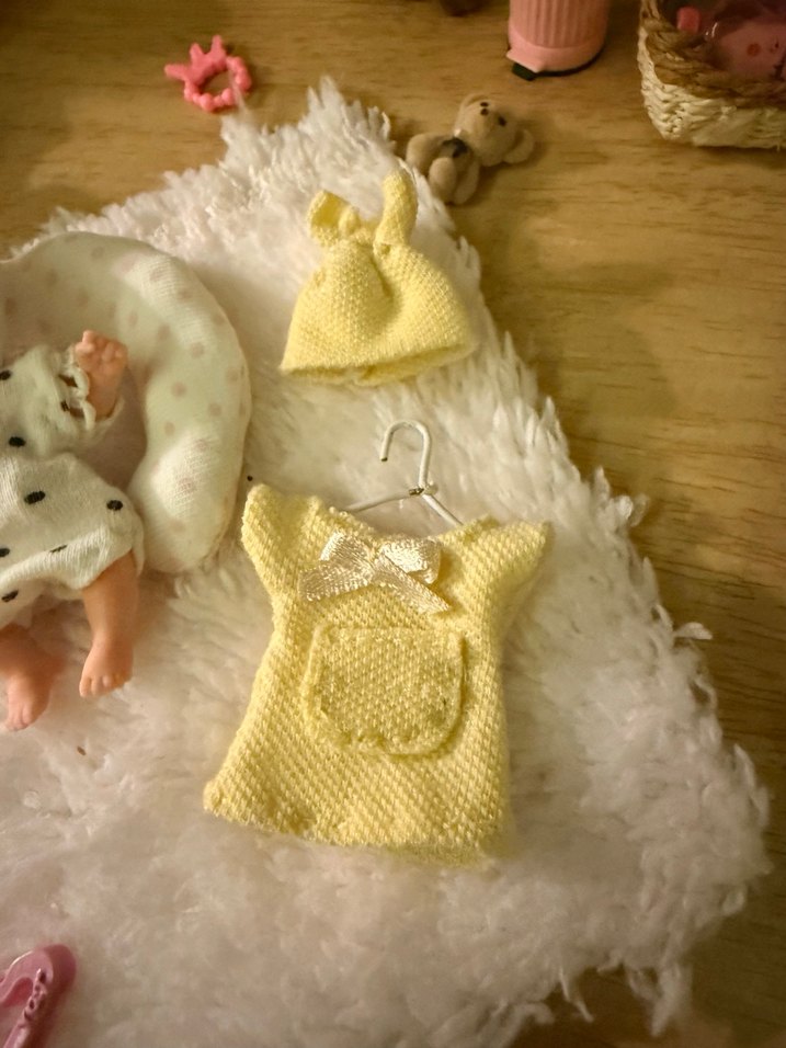 My mini baby zuru sarı elbise şapka - Görsel 3