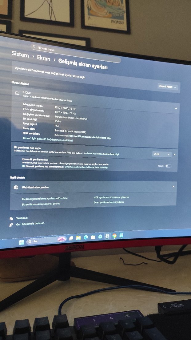 zeiron gaming monitor - Görsel 3
