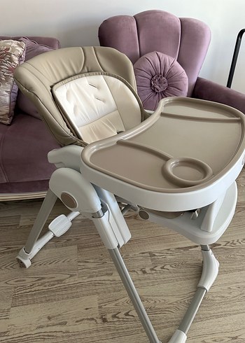 Beden Gri Beyaz Bebek Mama Sandalyesi EN14988