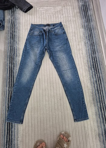 Erkek Mavi Denim Pantolon