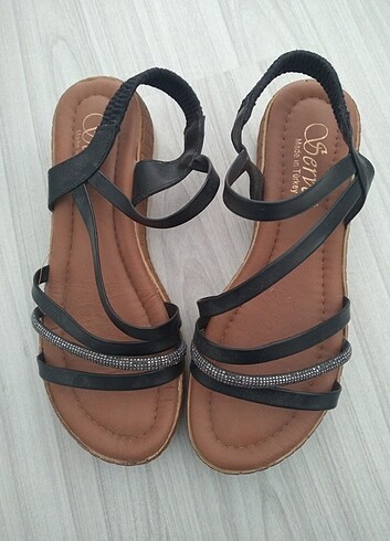 36 Beden siyah Renk Sandalet 36