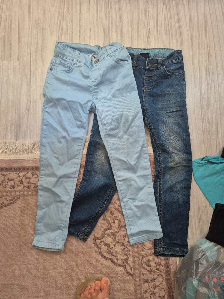 Erkek Çocuk Kot Pantolon - Düğmeli, Koyu Mavi - Görsel 2